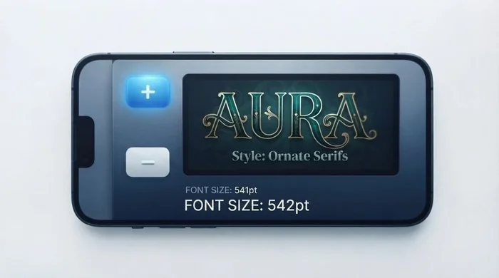 How it works Step 5: adjust the Copy & Paste Fonts preview size with + and − buttons